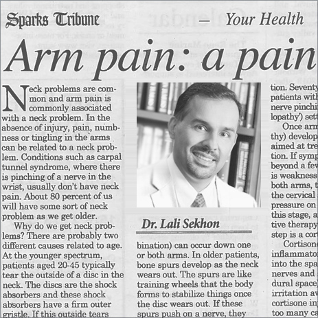 Arm pain: a pain in your neck