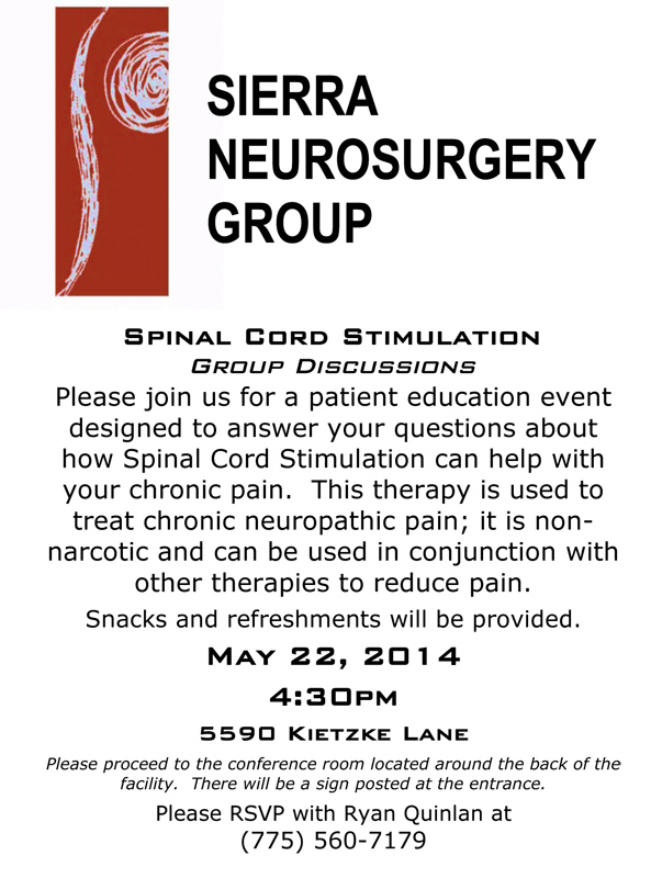Spinal Cord Stimulation May 22, 2014